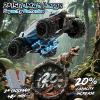 imageDEERC 9308E 116 Fast RC Cars for Boys Age 812 RC Monster Truck 40 KPHAll Terrain 4WD High Speed Dinosaur Truck 2 Car Shell24Ghz OffRoad Remote Control Cars with 2 Batteries Toy Gift for Kids