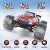 imageDEERC 9500E 116 Scale All Terrain RC Car 4x4 High Speed 40 KPH RC Truck 24Ghz Remote Control Truck with 2 Batteries OffRoad Monster Truck for Adults Kids