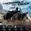 imageDEERC Amphibious Remote Control Car Monster Truck Toys Waterproof RC Stunt Cars for Boys 812 Toys WBlocks ampamp 360Spin 4WD AllTerrain OffRoad Pickup RC Truck 24Ghz 60 Min Playtime Pool Toy Gift