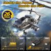 imageDEERC Apache RC Helicopter for Kids ampamp Adults Military Remote Control Helicopter Toy with LED Lights 2 Batteries ampamp USBC Charging 26 Mins Flight Altitude Hold Gift for Boys Ages 812