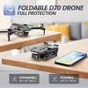 imageDEERC D70 Mini Drone with Camera720P HD FPV Foldable Drones2 BatteriesOne Key StartHeadless ModeAltitude Hold360 FlipDrone for KidsToys Gifts for Kids