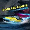 imageDEERC Fast Brushless RC Boat 30 mph 3S Remote Control Racing Boats with Metal Servo ampamp LED Light Capsize Recovery24Ghz Speed Boat for Adults Summer Pool Toy GiftClassic