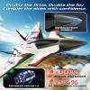 imageDEERC Future RC Plane 4 Channel Remote Control Jet Hobby Airplane with LED Lights RTF Aerobatic Aircraft Toys24GHz 6axis Gyro Stabilizer EDF EPP Glider Aircraft Plane for Adults Beginners Advanced4CH Future RC Plane