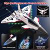 imageDEERC Future RC Plane 4 Channel Remote Control Jet Hobby Airplane with LED Lights RTF Aerobatic Aircraft Toys24GHz 6axis Gyro Stabilizer EDF EPP Glider Aircraft Plane for Adults Beginners Advanced4CH Future RC Plane