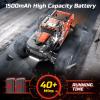 imageDEERC H16R Brushless Fast RC Cars116 52KMH High Speed Remote Control Car4X4 All Terrains RC Monster TruckWaterproof OffRoad Hobby Electric Vehicle Car Gift for Adults Boys2 Liion Batteries