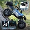 imageDEERC Large 18 Scale Upgraded Monster Truck Remote Control Car for Adults Boys Off Road RC Cars with Realistic Sound 24Ghz 4WD Rock Crawler Toy All Terrain Climbing 2 Batteries for 80 Min PlayBlue