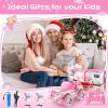imageDEERC RC Cars with Windmill Hair Clips 118 Scale Remote Control Car with Storage Case 80 Min Playtime 24Ghz LED Light OffRoad Pink Monster RC Trucks with Auto Mode Toys Car Gifts for Girls KidsDe42pink