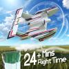 imageDEERC RC Plane for Water Land ampamp Air Amphibious TriPhibian Aircraft 3CH Remote Control Plane W 2 Batteries 24GHz RTF Airplane Glider for Boy GirlAmphibious Aircraft