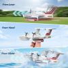 imageDEERC RC Plane for Water Land ampamp Air Amphibious TriPhibian Aircraft 3CH Remote Control Plane W 2 Batteries 24GHz RTF Airplane Glider for Boy GirlAmphibious Aircraft