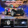 imageDEERC Remote Control Car for Boys ampamp Girls Ages 48 Spray RC Truck with Music ampamp Colorful LED Lights 24GHz AllTerrain Drift Vehicle 2 Rechargeable Batteries 40 Mins Playtime Birthday Toy for KidsRainbow