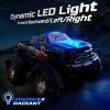 imageDEERC Remote Control Car for Boys ampamp Girls Ages 48 Spray RC Truck with Music ampamp Colorful LED Lights 24GHz AllTerrain Drift Vehicle 2 Rechargeable Batteries 40 Mins Playtime Birthday Toy for KidsBlue