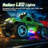 imageDEERC Remote Control Car with Fog Mist ampamp LED Colorful Lights 118 Scale RC Truck with 2 Batteries 24Ghz Monster Truck for Boys All Terrain OffRoad Race car Educational Toy ampamp Gift for Boys Girls