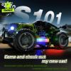 imageDEERC Remote Control Car with LED Colorful Lights 118 RC Truck for Boys 24Ghz Monster Truck Toy with 2 Batteries All Terrain Auto Mode OffRoad Race Car Toys Gifts for Boys Kids Girls