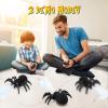imageDEERC Remote Control Spider Robot Spide with Spray and Lights Black Widow Toy for Kids for Halloween Xmas Birthday Party Joke Prank Wireless RC Realistic Bot Moving Real Music Effect TarantulaBlack