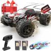 imageDEERC 9206E DIY Extra Shell 110 Scale Large RC Cars48 KMH Hobby Grade High Speed Remote Control Car for Adults BoysAll Terrain 4WD 24GHz Off Road Monster RC Truck with 2 Battery for 40 Min Play116 9300