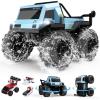 imageDEERC Amphibious Remote Control Car Monster Truck Toys Waterproof RC Stunt Cars for Boys 812 Toys WBlocks ampamp 360Spin 4WD AllTerrain OffRoad Pickup RC Truck 24Ghz 60 Min Playtime Pool Toy Gift