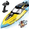 imageDEERC Fast Brushless RC Boat 30 mph 3S Remote Control Racing Boats with Metal Servo ampamp LED Light Capsize Recovery24Ghz Speed Boat for Adults Summer Pool Toy GiftClassic