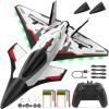 imageDEERC Future RC Plane 4 Channel Remote Control Jet Hobby Airplane with LED Lights RTF Aerobatic Aircraft Toys24GHz 6axis Gyro Stabilizer EDF EPP Glider Aircraft Plane for Adults Beginners Advanced4CH Future RC Plane