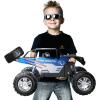imageDEERC Large 18 Scale Upgraded Monster Truck Remote Control Car for Adults Boys Off Road RC Cars with Realistic Sound 24Ghz 4WD Rock Crawler Toy All Terrain Climbing 2 Batteries for 80 Min PlayBlue