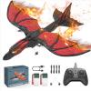 imageDEERC RC Plane Remote Control Eagle Plane RTF Airplane 24GHZ 2CH Flying Bird with 2 Batteries ampamp Propeller 6axis Gyro Stabilizer Easy to Fly for Beginners Adults Kids BoysFire Dragon