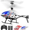 imageDEERC Remote Control Helicopter 35 CH Altitude Hold RC Helicopters wGyro for Beginner 2 Shells LED Light One Key Take OffLanding 24GHz Aircraft Indoor Flying Toy for Kids Boys Girls