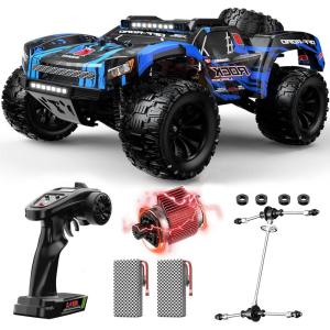 imageDEERC 9006E 112 RC Cars for Adults Boys 45KMH OffRoad Short Course Truck 4WD All Terrain Remote Control Monster Truck 24GHz Waterproof Car with 2 Rechargeable Batteries Spare Tire LED Lights