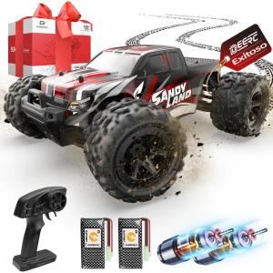 imageDEERC 9206E DIY Extra Shell 110 Scale Large RC Cars48 KMH Hobby Grade High Speed Remote Control Car for Adults BoysAll Terrain 4WD 24GHz Off Road Monster RC Truck with 2 Battery for 40 Min Play116 9300