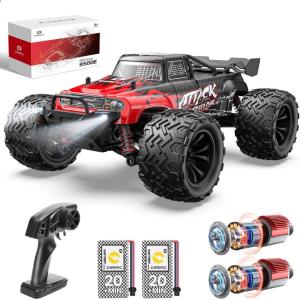 imageDEERC 9500E 116 Scale All Terrain RC Car 4x4 High Speed 40 KPH RC Truck 24Ghz Remote Control Truck with 2 Batteries OffRoad Monster Truck for Adults Kids