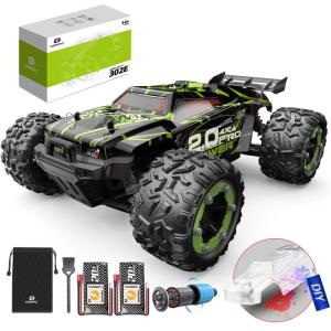 imageDEERC Brushless 302E RC Cars for Adults Upgraded 60KMH High Speed Remote Control Car 4WD 118 Scale All Terrain Off Road Monster Truck with DIY Extra Shell 2 Battery 40 Min Car Toy for Boys ampamp Girl