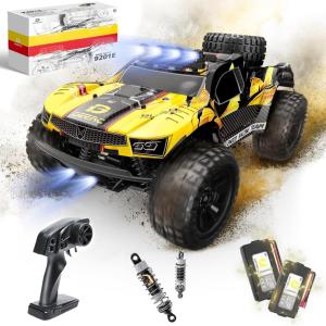 imageDEERC Brushless Fast RC Cars for Boys ampamp Adults 55KMH 118 OffRoad RC Truck All Terrain 4x4 Racing Mecha Car 50 Mins Waterproof Remote Control Monster Truck Compatible with 3S Battery9201E