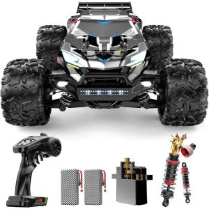 imageDEERC Brushless Fast RC Cars for Boys ampamp Adults 55KMH 118 OffRoad RC Truck All Terrain 4x4 Racing Mecha Car 50 Mins Waterproof Remote Control Monster Truck Compatible with 3S Battery308E