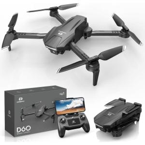 imageDEERC D60 Drone with Camera for Adults and Kids 1080P HD FPV Foldable RC Quadcopter with Gesture ampamp Voice Control Gravity Sensor 22 Min Flight Altitude Hold Headless Mode BeginnerFriendly GiftD60