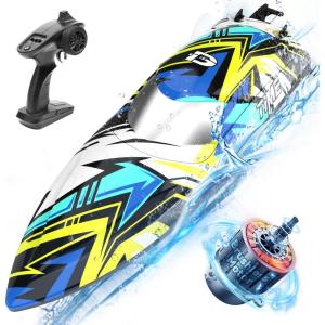 imageDEERC Fast Brushless RC Boat 30 mph 3S Remote Control Racing Boats with Metal Servo ampamp LED Light Capsize Recovery24Ghz Speed Boat for Adults Summer Pool Toy GiftFashion