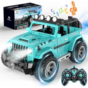 imageDEERC Gesture Sensing RC Stunt Car with Fog Mist ampamp Music 4WD Hand Controlled Remote Control Drift Car Toy for Kids All Terrain OffRoad DoubleSided Driving with Lights Birthday Gift for boyBlue