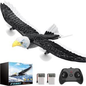 imageDEERC RC Plane Remote Control Eagle Plane RTF Airplane 24GHZ 2CH Flying Bird with 2 Batteries ampamp Propeller 6axis Gyro Stabilizer Easy to Fly for Beginners Adults Kids BoysRC EAGLE