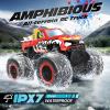imageDEERC 116 Amphibious RC Monster Trucks IPX7 Waterproof Remote Control Car 4WD Dual Motors All Terrain Off Road 24Ghz RC Cars Boat Toys Gifts for Boys Girls Kids AdultsFire Dragon
