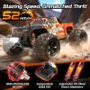 imageDEERC 118 All Terrain Fast Drift amp Racing RC Car 40KMH Remote Control Truck with Futuristic Body Shell Extra Drift Wheels 24GHz Waterproof OffRoad Vehicle with 2 Batteries for Kids amp AdultsH16R 116 Orange