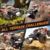 imageDEERC 118 All Terrain Fast Drift amp Racing RC Car 40KMH Remote Control Truck with Futuristic Body Shell Extra Drift Wheels 24GHz Waterproof OffRoad Vehicle with 2 Batteries for Kids amp AdultsH16R 116 Orange