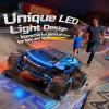 imageDEERC 118 All Terrain Fast Drift amp Racing RC Car 40KMH Remote Control Truck with Futuristic Body Shell Extra Drift Wheels 24GHz Waterproof OffRoad Vehicle with 2 Batteries for Kids amp Adults118 Futuristic Blue