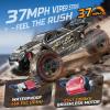 imageDEERC 209E 110 Fast Brushless RC Car for Adults amp Boys 60 KMH High Speed 4WD OffRoad Remote Control Truck with 2 x 3S Batteries amp Extra Swing Arms Hobby Grade Racing Car RC Crawler Gift