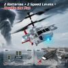 imageDEERC Black Hawk RC Helicopter Remote Control Helicopter with Red Scorpion Tail Design 24 Mins Flight 2 Batteries Helicopters Toy for Kids LED Lights Altitude Hold Birthday Gift for Boys 812Black Hawk