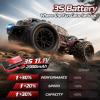 imageDEERC Fast RC Car for Adults 114 Brushless 4WD OffRoad RC Truck 46 MPH High Speed Waterproof All Terrain RC Truggy with 23S LiPo Batteries