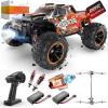 imageDEERC 118 All Terrain Fast Drift amp Racing RC Car 40KMH Remote Control Truck with Futuristic Body Shell Extra Drift Wheels 24GHz Waterproof OffRoad Vehicle with 2 Batteries for Kids amp AdultsH16R 116 Orange