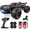 imageDEERC Fast RC Car for Adults 114 Brushless 4WD OffRoad RC Truck 46 MPH High Speed Waterproof All Terrain RC Truggy with 23S LiPo Batteries