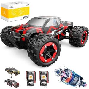 imageDEERC Brushless RC Cars 300E 60KMH High Speed Remote Control Car 4WD 118 Scale Monster Truck for Kids Adults All Terrain Off Road Truck with Extra Shell 2 Battery40 Min Play Car Gifts for Boys