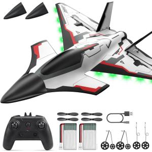 imageDEERC G650 RC Plane Private Jet3CH Remote Control Airplane Toys24GHz 6axis Gyro Stabilizer RTF Hobby Glider Aircraft Plane Easy to Fly for Beginners Kids AdultsFuturistic Fighter Jet