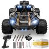 imageDEERC 114 Crawler RC Car 48Kph High Speed RC Truck with LED Headlight for Boys Aldult Offroad 4x4 24Ghz Remote Control Car Monster Truck Toy 2 Batteries 40 Mins Running Time
