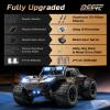 imageDEERC 114 Crawler RC Car 48Kph High Speed RC Truck with LED Headlight for Boys Aldult Offroad 4x4 24Ghz Remote Control Car Monster Truck Toy 2 Batteries 40 Mins Running Time