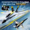 imageDEERC F18 4 Channel RC Plane for Adults Remote Control Airplane Fighter Jet24GHz 6axis Gyro Stabilizer RTF Hobby Glider Aircraft Plane with 2 Batteries Easy to Fly for Adults Boys