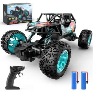 imageDEERC DE70 Remote Control Truck WMetal Shell 60 Mins 24G 122 RC Cars Crawler for Boys Monster Trucks Toy Vehicle Car Gift for Kids Adults Girls